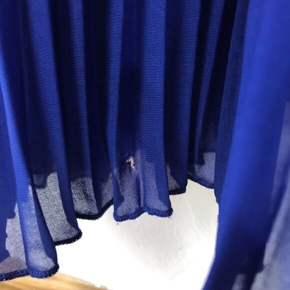 Bar III Blue Accordion Pleated Maxi Dress Medium - Picture 5 of 9